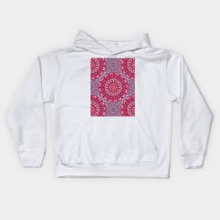 Flower Mandala Viva Magenta Kids Hoodie